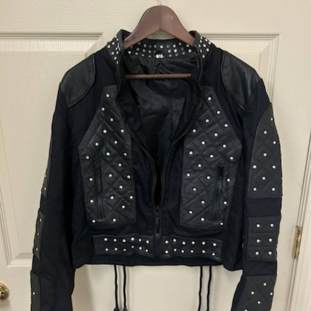 JACKET - BLANC NOIR "STYLE" CUSTOM BLING